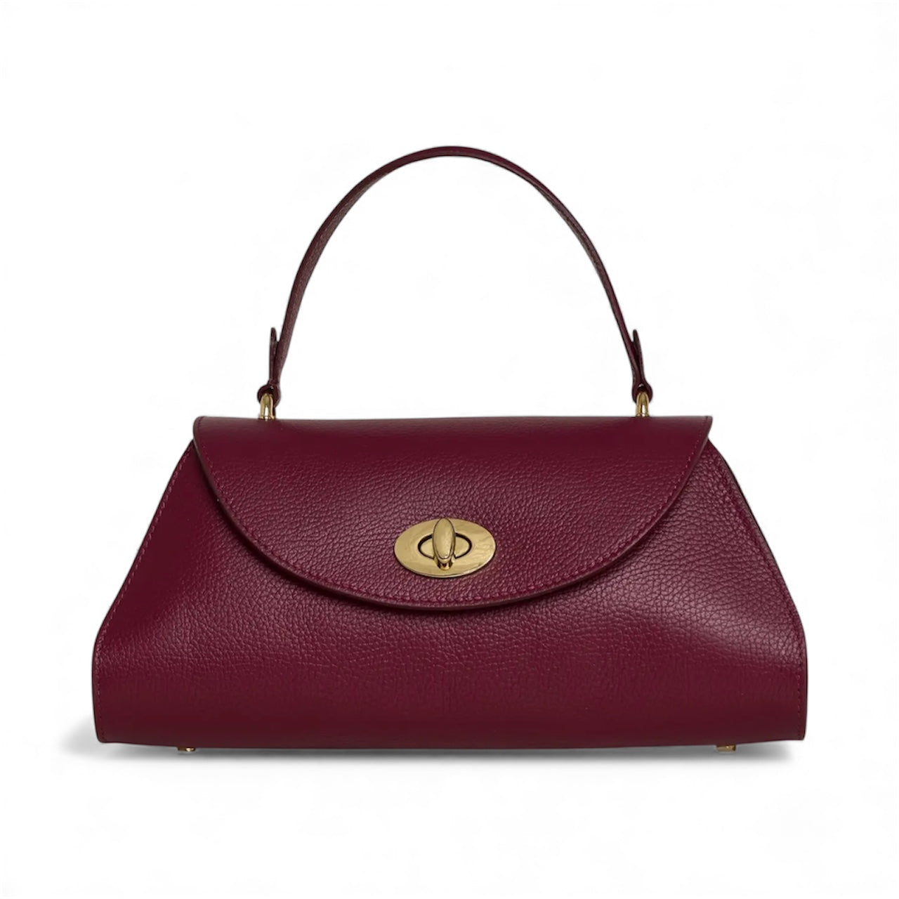 Florence Bag in Burgundy Togo Leather