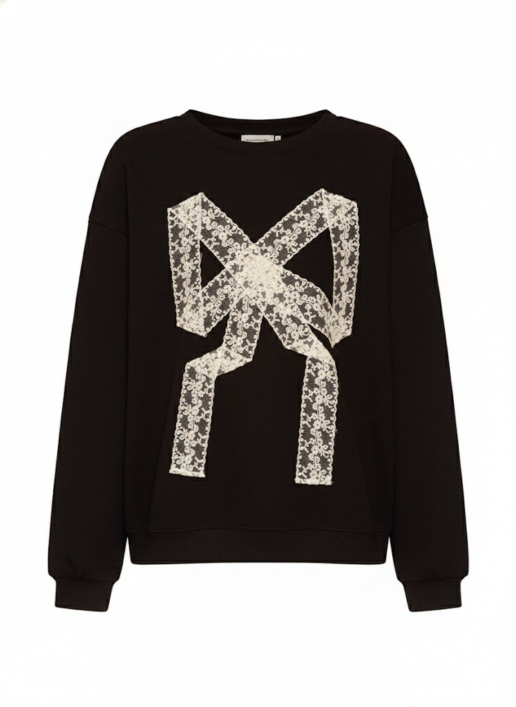 Beck Oversized Lace Bow Sweatshirt