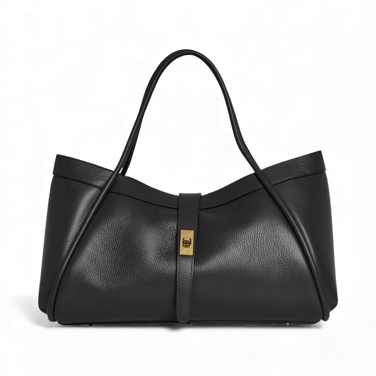 Mayfair Bag in Black Togo Leather